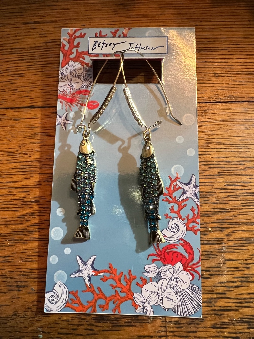 Betsy Johnson Fish Dangle Earrings